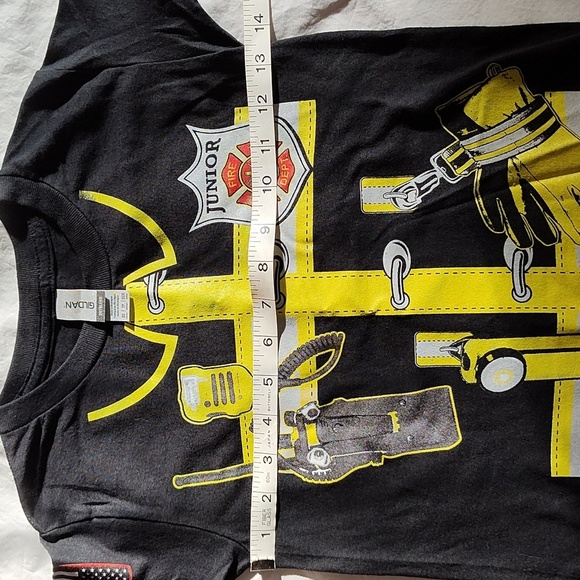 Toddler Fireman Costume Printed T Shirt Short Sleeved Size XS Halloween - Picture 6 of 8